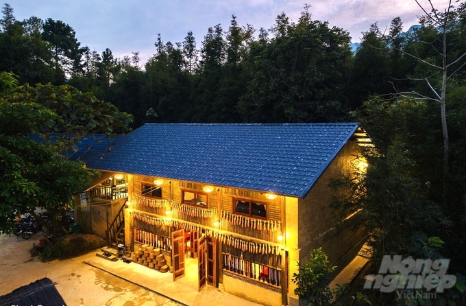 Khu nhà homestay của gia đình ông Lý Quốc Thắng. Ảnh: Đào Thanh.