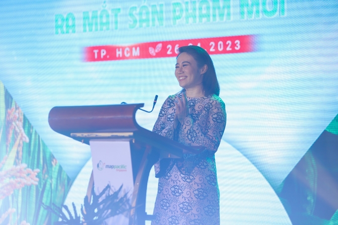 Bà Chan Yi Xuan – Phó Tổng Giám đốc Công ty TNHH Map Pacific Singapore phát biểu tại sự kiện.