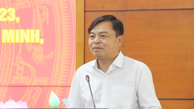 Thứ trưởng Bộ NN-PTNT Nguyễn Hoàng Hiệp yêu cầu công tác kiểm tra, giám sát của Đảng ủy Bộ NN-PTNT phải được đẩy mạnh, thực hiện nghiêm túc. Ảnh: Trung Quân.