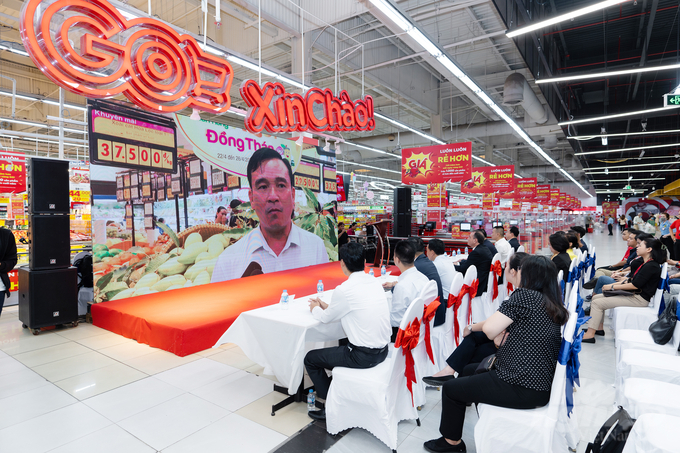 Lễ khai mạc 'Tuần hàng xoài Đồng Tháp' tại siêu thị GO! An Lạc, TP.HCM. Ảnh: Minh Sáng.