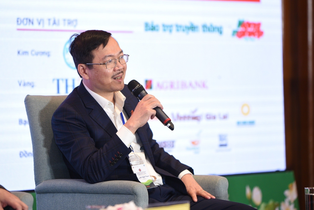 Mr. Nguyen Ngoc Thach hopes that the press will continue to further spread the word about developing food system in a more sustainable manner. Photo: Tung Dinh.