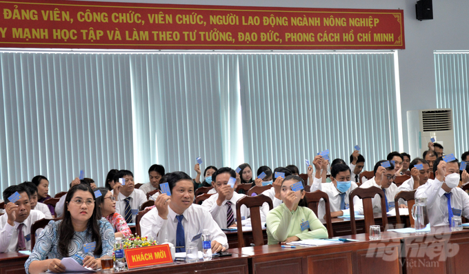 Đại hội Công đoàn cơ sở Sở NN-PTNT Kiên Giang với sự tham dự của 130 đại biểu được triệu tập, thuộc 15 Công đoàn cơ sở thành viên. Ảnh: Trung Chánh.