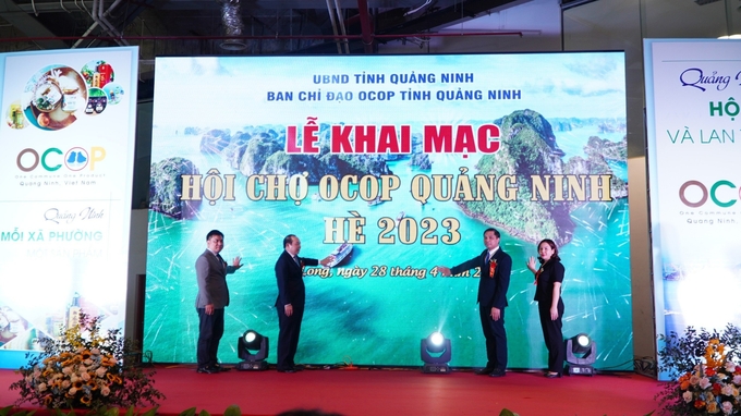 Lễ khai mạc Hội chợ OCOP Quảng Ninh - Hè 2023 diễn ra vào chiều 28/4. Ảnh: Nguyễn Thành.