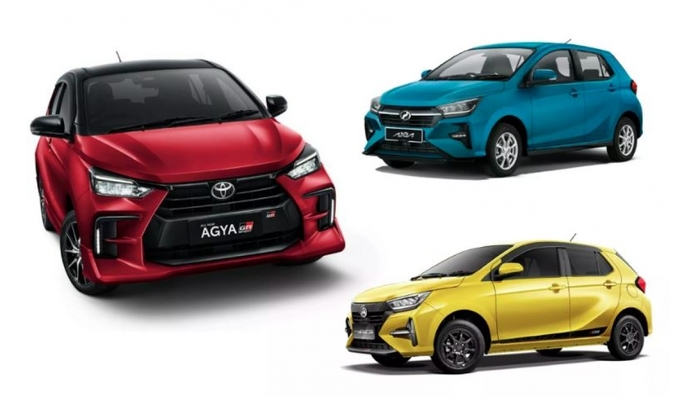 Mẫu xe Toyota Wigo (còn gọi là Toyota Agya ở một số thị trường).