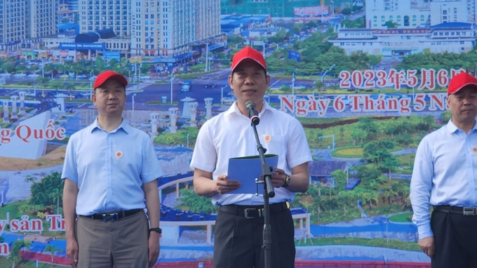 Ông Nguyễn Quang Hùng, Phó Tổng cục trưởng Tổng cục Thủy sản Việt Nam phát biểu tại buổi lễ. Ảnh: VPĐB.