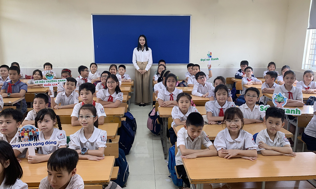 'Đại sứ Xanh' năm nay được chọn ngẫu nhiên từ 11 trường tiểu học, THCS ở Hà Nội.