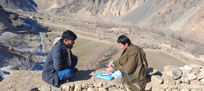Face to face DIEM-Monitoring data collection in Daykundi province, Afghanistan.