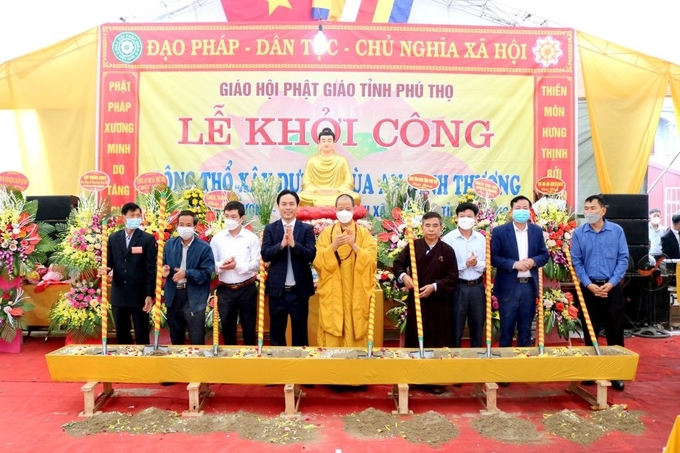 Nghi thức khởi công chùa An Ninh Thượng.