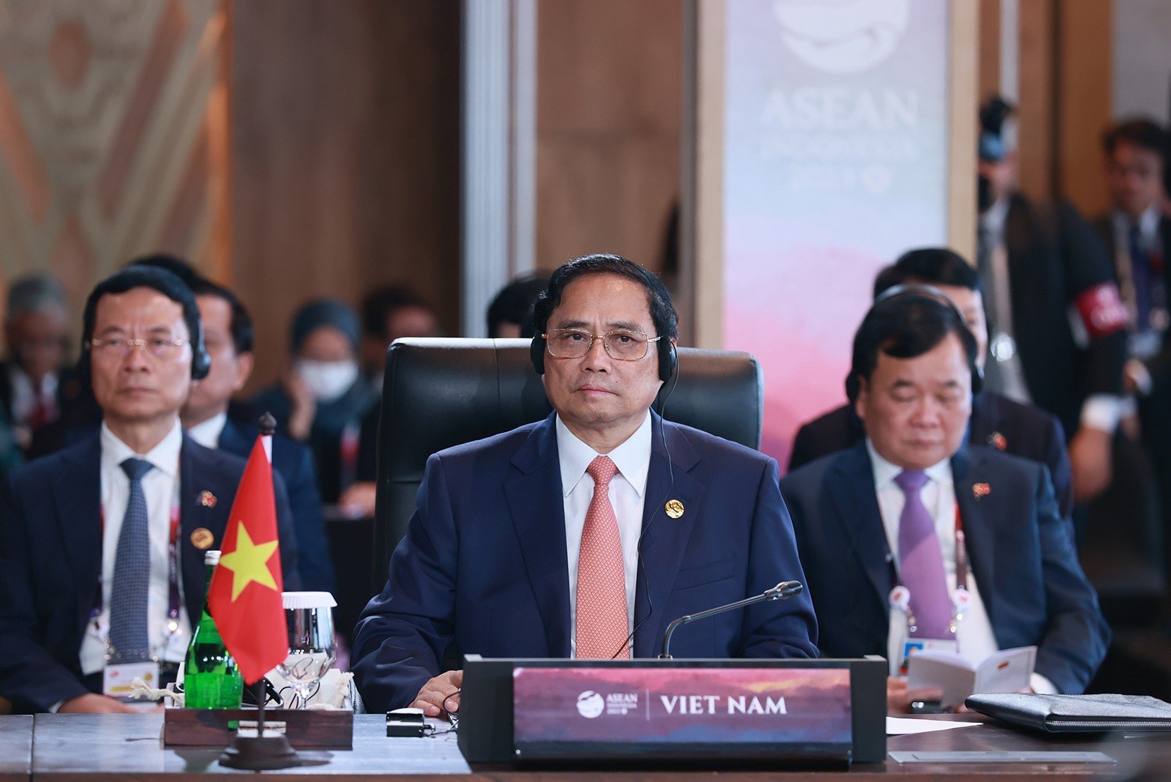 Thủ tướng Phạm Minh Chính nêu ra 3 vấn đề cốt lõi quyết định bản sắc, giá trị, sức sống và uy tín của ASEAN. Ảnh: VGP.
