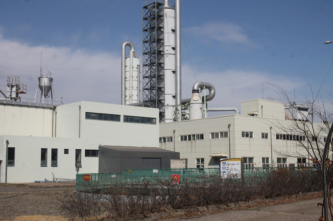 A corner of SLC Company's biomass power plant in Sudokwon. Photo: Chu Khoi.