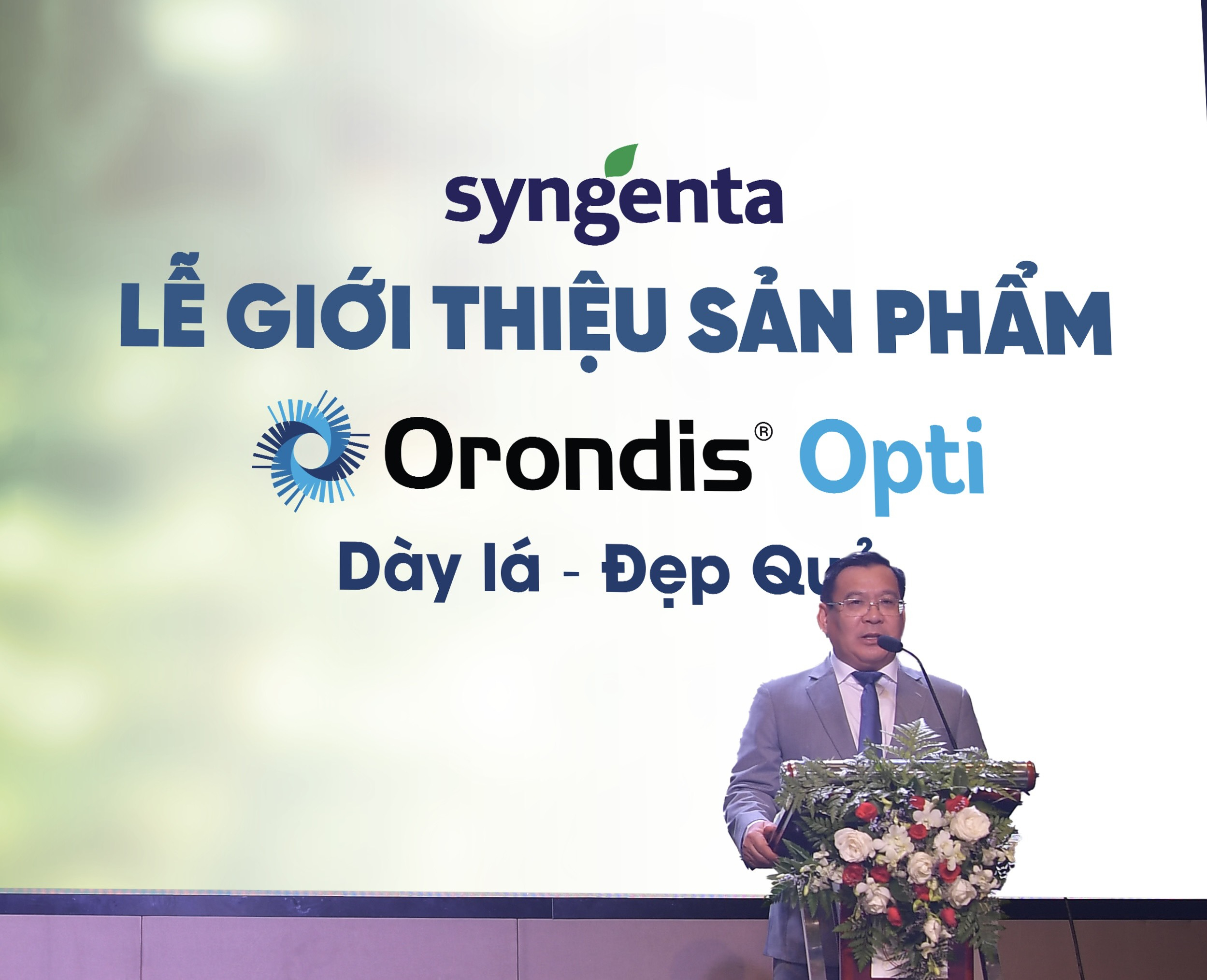 Ông Trần Thanh Vũ - TGĐ Syngenta Việt Nam phát biểu tại buổi lễ ra mắt sản phẩm Orondis® Opti 406SC.