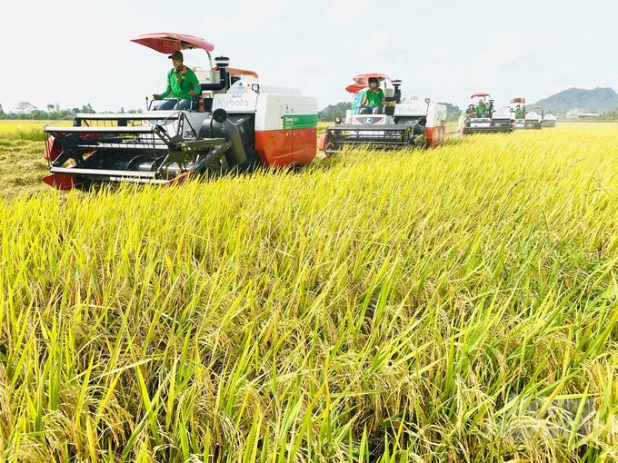 Bộ trưởng Lê Minh Hoan đề nghị Tập đoàn Lộc Trời liên kết chặt chẽ với nông dân, xây dựng những hội quán để lắng nghe nông dân, tạo không gian hợp tác, phát triển bền vững. Ảnh: Lê Hoàng Vũ.