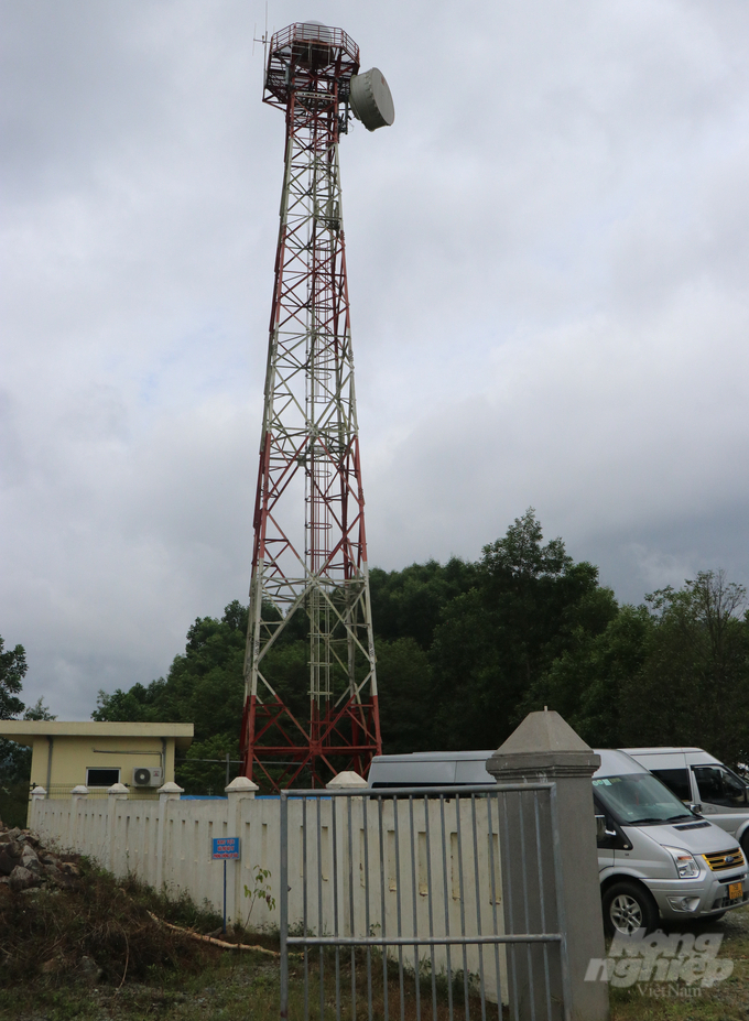 Xband T2 Radar station at Binh Dien hydroelectric dam, one of 31 locations where project equipment is installed. Photo: Cong Dien.