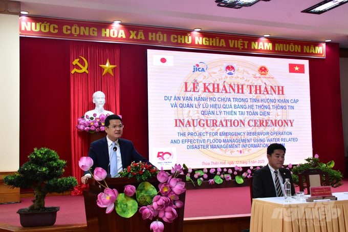 Mr. Hoang Hai Minh, Vice Chairman of Thua Thien - Hue People's Committee affirmed that the project has effectively promoted natural disaster prevention and reservoir operation in the province. Photo: Cong Dien.