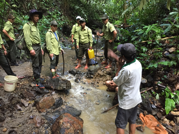 Lực lượng Chi cục Kiểm lâm vùng IV tham gia, phối hợp tuần tra bảo vệ rừng trong khu vực quản lý. Ảnh: Quang Yên.