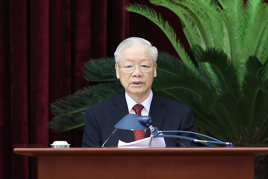 Tổng Bí thư Nguyễn Phú Trọng phát biểu khai mạc Hội nghị. Ảnh: VGP.