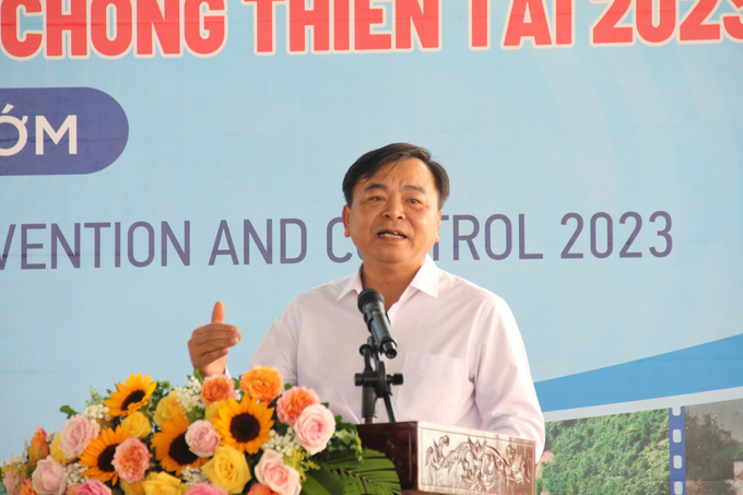 Deputy Minister of Agriculture and Rural Development Nguyen Hoang Hiep said that 2023 is an important year for our country's natural disaster prevention and control when Vietnam assumes the role of Chairman in ASEAN cooperation on natural disaster management. Photo: L.K.