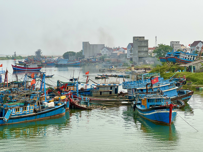 Nhiều tàu cá ở Quảng Ngãi sau một thời gian nằm bờ đã hư hỏng, xuống cấp làm ảnh hưởng đến môi trường và cản trở việc ra vào neo đậu tránh trú bão của tàu thuyền. Ảnh: L.K.