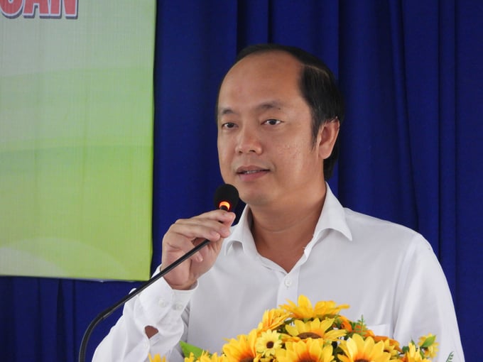 Ông Phạm Quốc Liêm – Tổng giám đốc Công ty Cổ phần Nông nghiệp U&I chia sẻ tại hội thảo. Ảnh: Trần Trung.