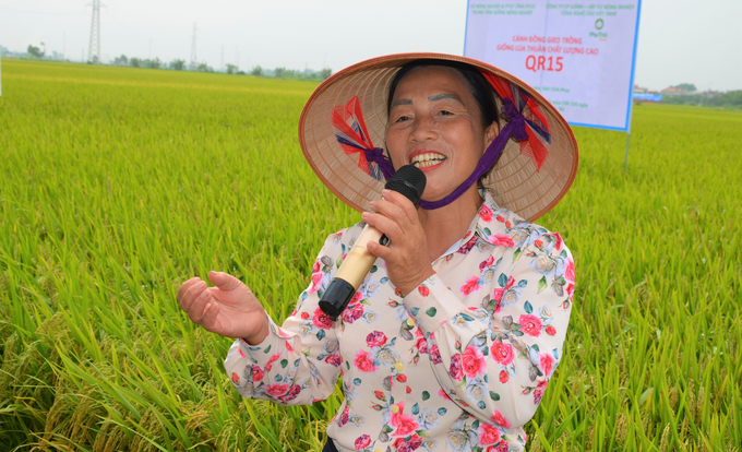 Chị Lê Thị Hương, Giám đốc HTX nông nghiệp Nhân Lý. Ảnh: Dương Đình Tường.