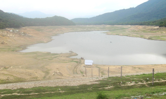 Many small reservoirs in Binh Dinh are at risk of water shortage in the summer-autumn crop. Photo: Vu Dinh Thung.