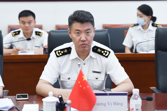 Cục trưởng Hải quan Nam Ninh Vương Vị Băng đưa ra 3 đề xuất với phía Bộ NN-PTNT Việt Nam. Ảnh: Cao Trần.