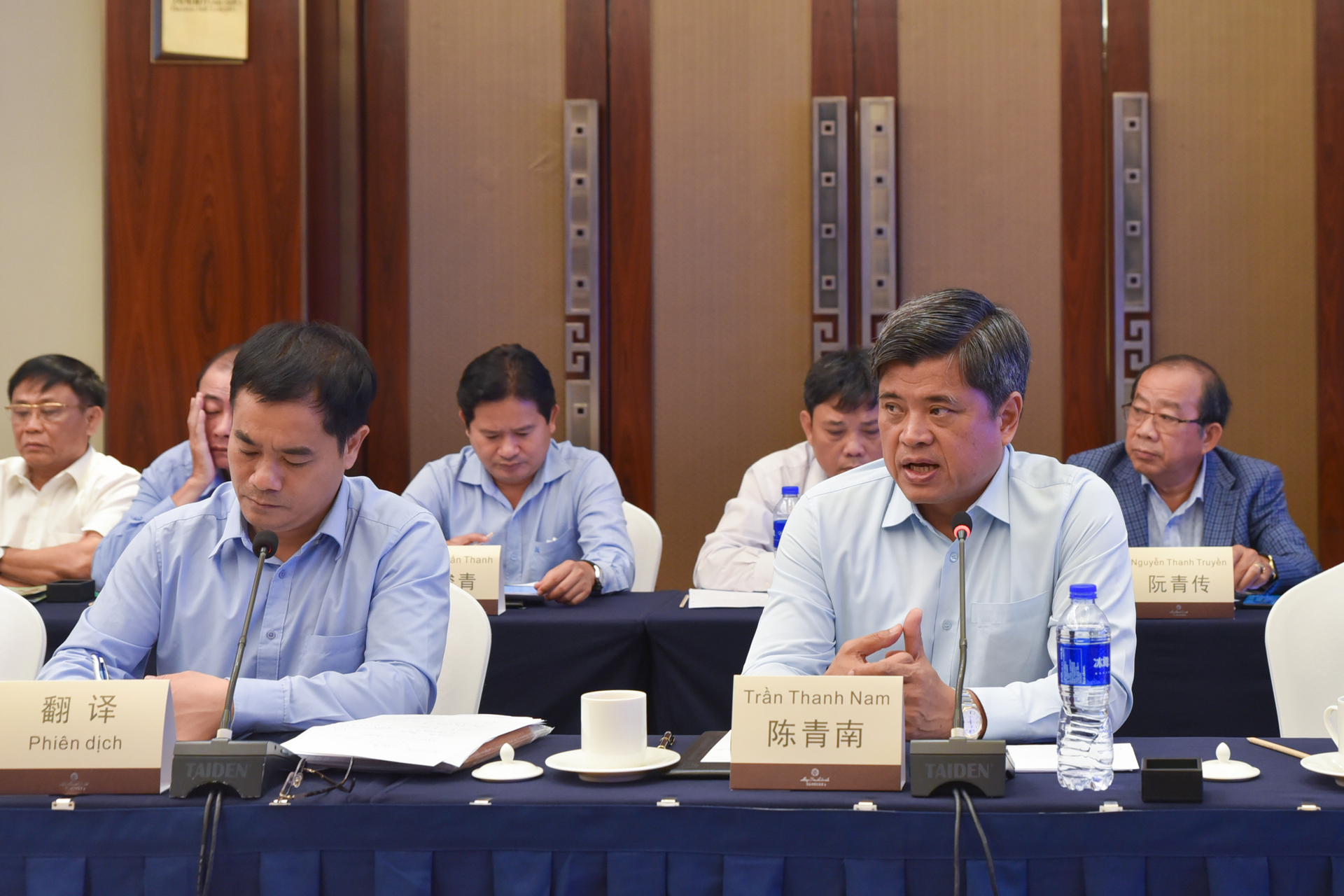 Deputy Minister Tran Thanh Nam highlighting agricultural cooperation activities between Vietnam and Guangxi. Photo: Cao Tran.