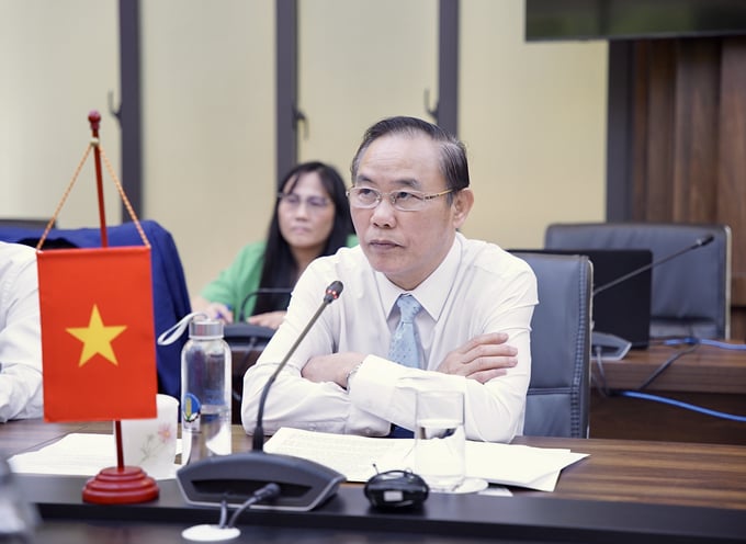 Deputy Minister Phung Duc Tien said that the agricultural industry of Vietnam and Canada have no conflicts, but the potential and advantages have not been exploited. Photo: Linh Linh.