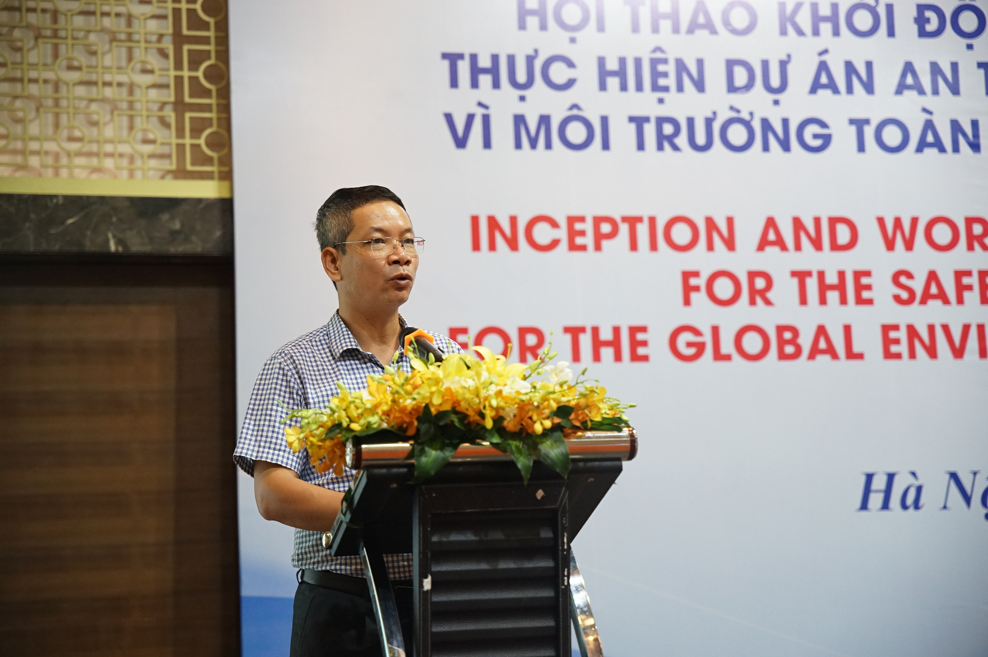 Ông Vũ Thanh Liêm, Phó Vụ trưởng Vụ Hợp tác quốc tế (Bộ NN-PTNT) phát biểu tại hội thảo. Ảnh: Linh Linh.