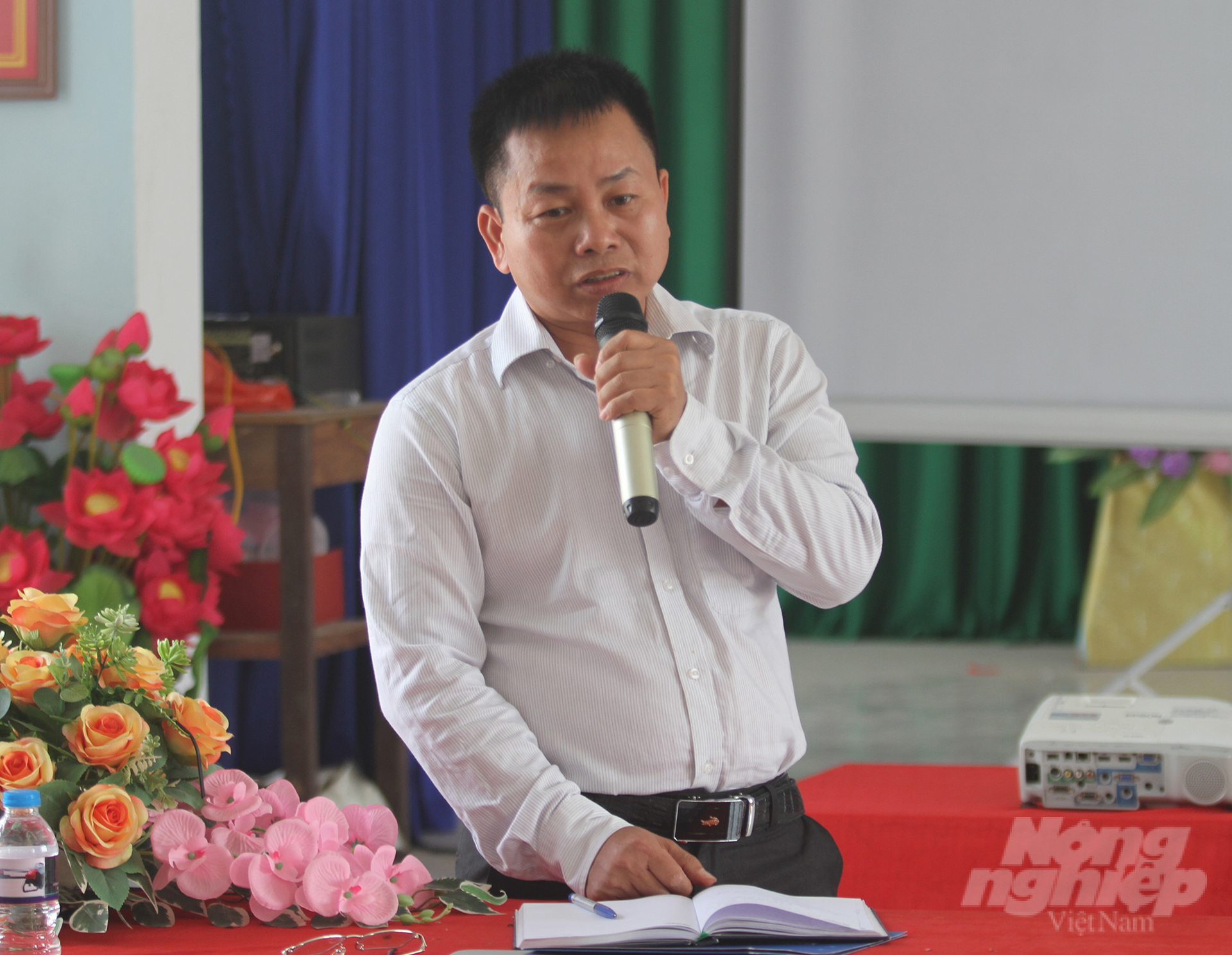 Ông Nguyễn Đức Trường, Chủ tịch HĐQT, Tổng Giám đốc Công ty Cổ phần Đại Thành phát biểu tại hội thảo. Ảnh: Việt Khánh.
