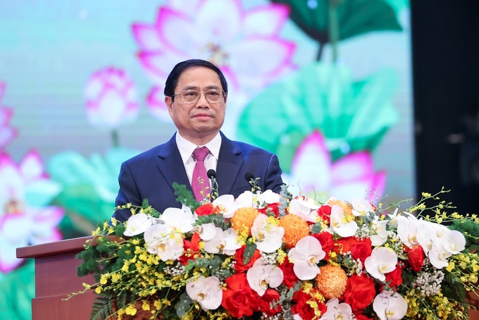 Thủ tướng Phạm Minh Chính phát biểu tại hội nghị. Ảnh: VGP.
