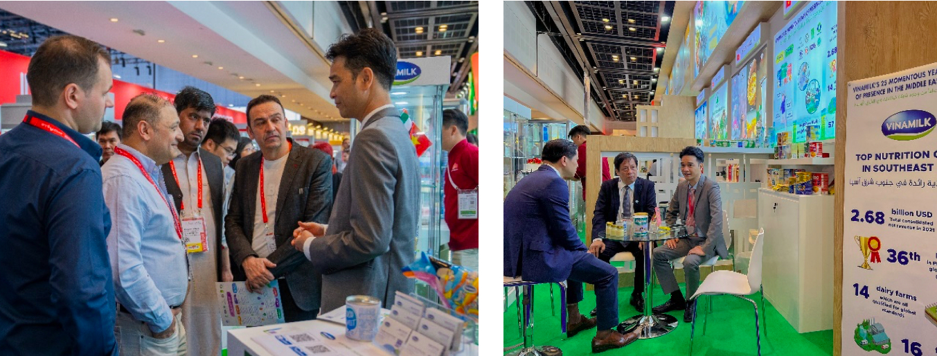 At Gulfood, customers from the Middle East who know Vinamilk through international rankings have actively come to seek trading opportunities with businesses.