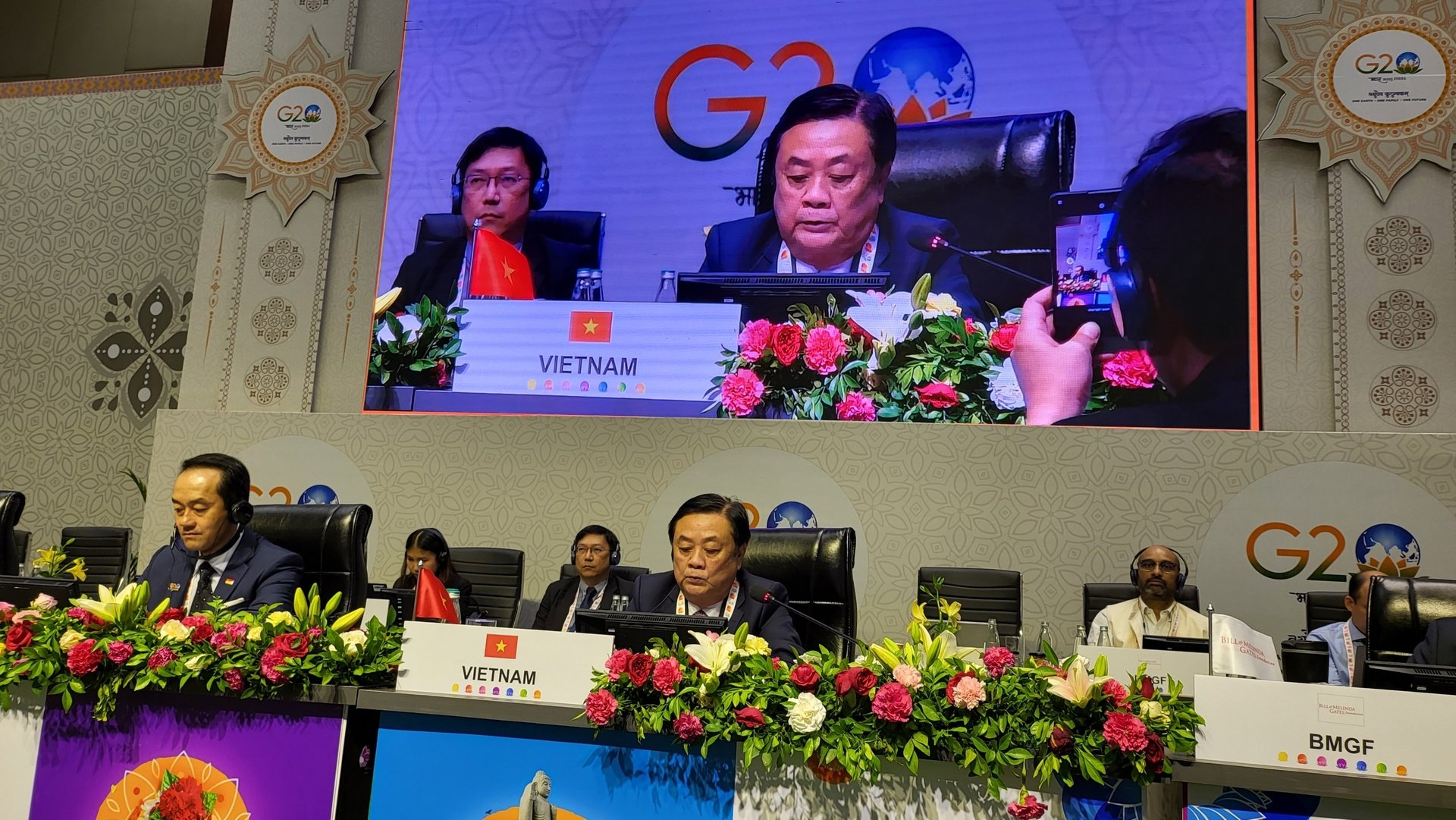 Minister Le Minh Hoan speaks at the G20 Agriculture Ministerial Meeting. 