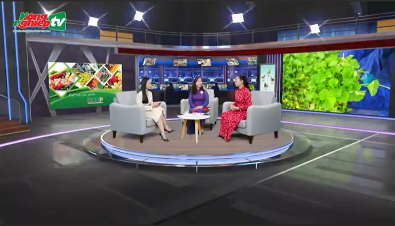 Dr. Ngo Thi Thu Trang (middle), Deputy Director of the Saemaul Scientific Advice Council of the University of Social Sciences and Humanities - Vietnam National University Ho Chi Minh City, participated in the talkshow of the Vietnam Agriculture Newspaper.