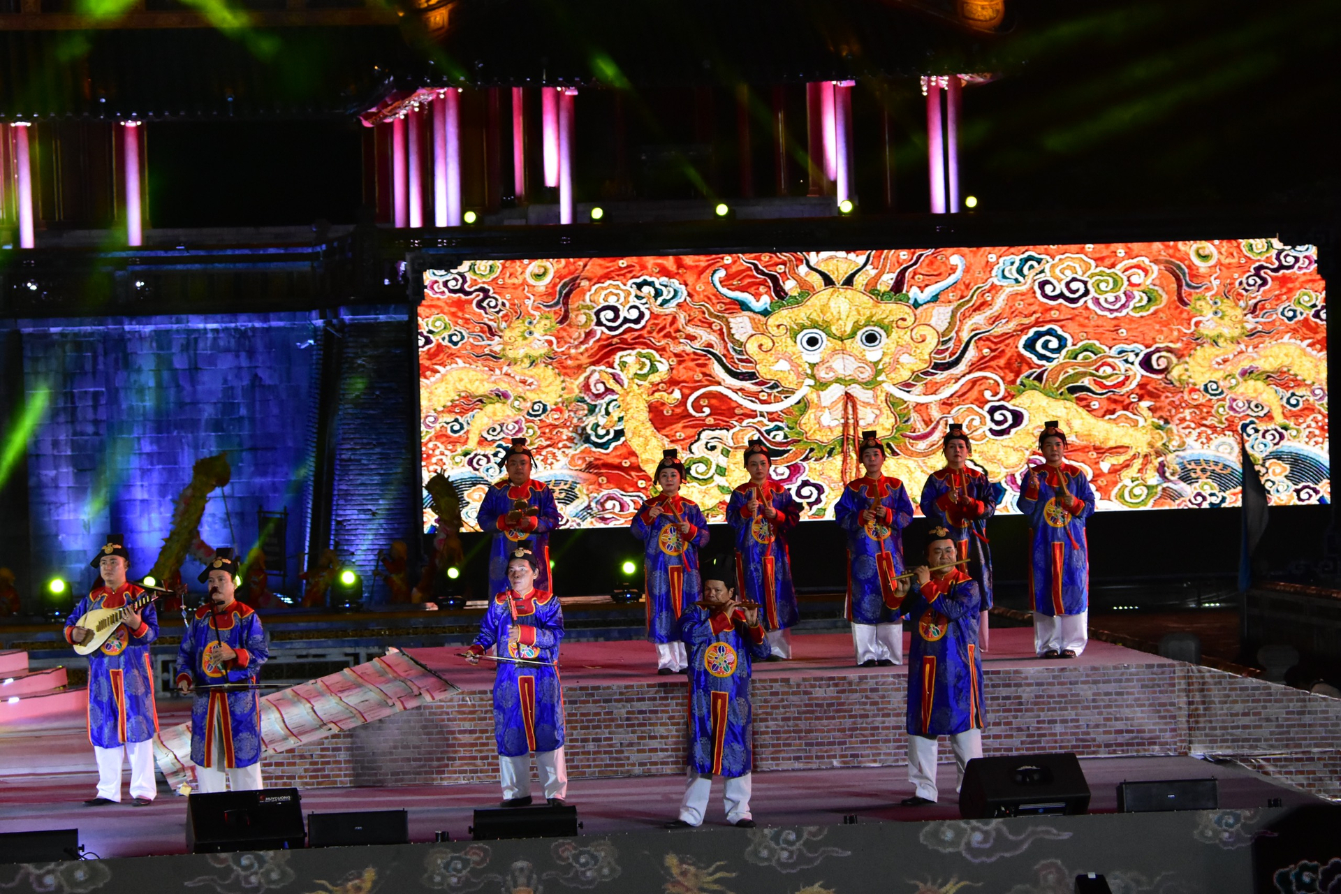 Tiết mục biểu diễn Nhã nhạc cung đình Huế tại lễ kỷ niệm. Ảnh: Ngọc Minh Phan.