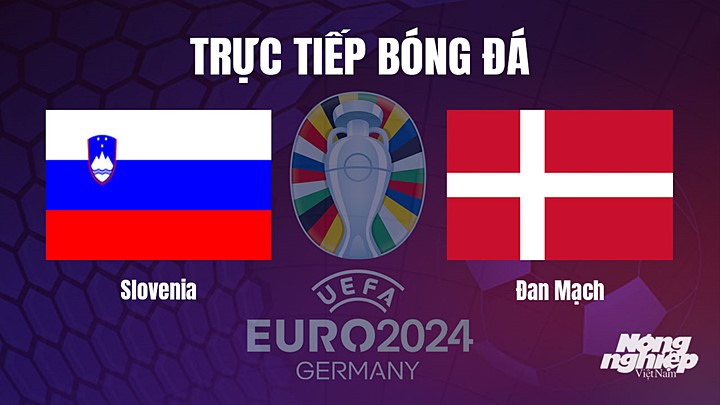 Trực tiếp bóng đá vòng loại EURO 2024 giữa Slovenia vs Đan Mạch hôm nay 20/6/2023