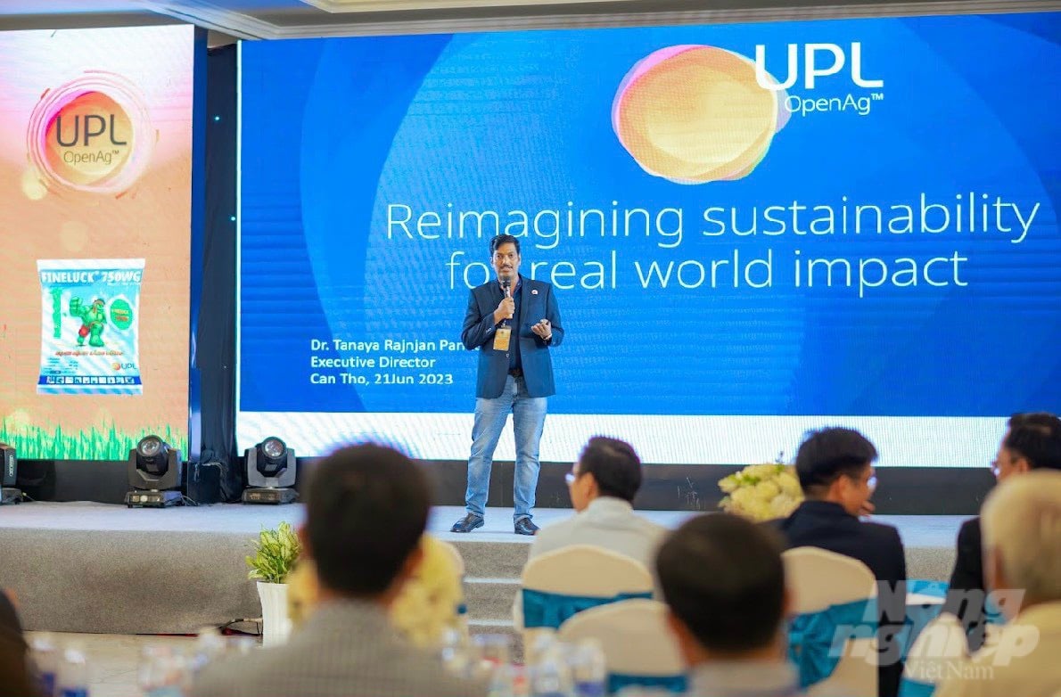 Tiến sĩ Tanaya Ranjan Panda, Giám đốc điều hành UPL Việt Nam, khẳng định đơn vị là doanh nghiệp tiên phong cung cấp các nền tảng kỹ thuật số khác nhau, gắn kết cộng đồng nông dân. Ảnh: Công ty UPL Việt Nam.