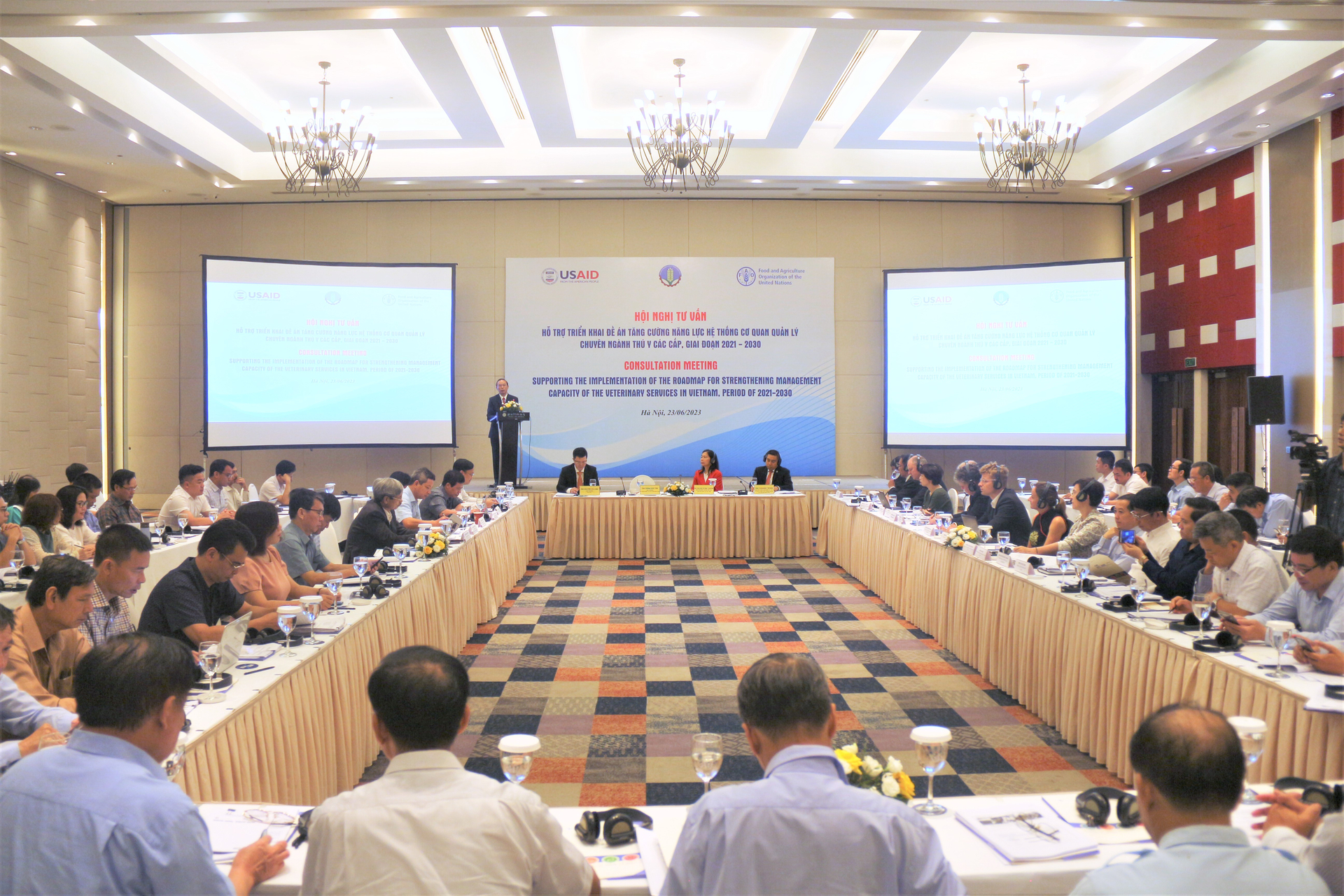 Advisory conference to support the implementation of the project to strengthen the capacity of the system of veterinary management agencies at all levels in the period 2021-2030. Photo: Pham Hieu.