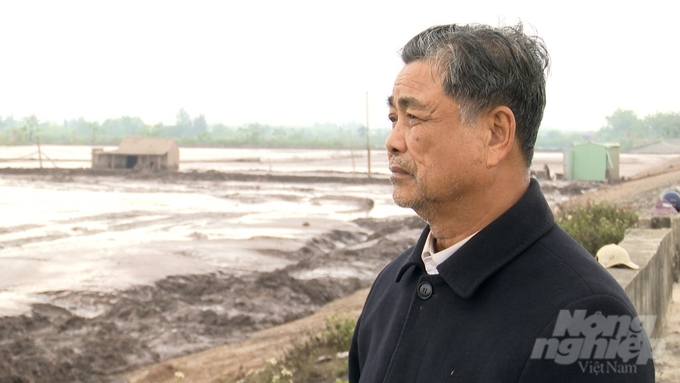Cụ Nguyễn Văn Túc (80 tuổi) - một trong số các hộ dân nuôi trồng thủy sản tại Cồn Xanh. Ảnh: Huy Bình.