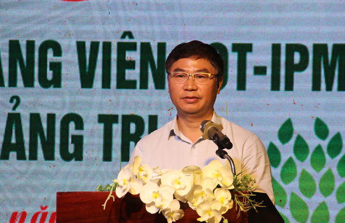 Ông Nguyễn Quý Dương, Phó Cục trưởng Cục BVTV phát biểu tại lễ bế giảng. Ảnh: Võ Dũng.