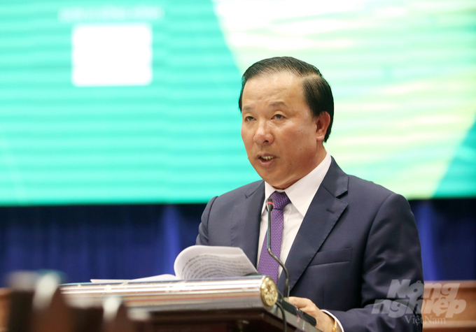 Ông Nguyễn Văn Út, Chủ tịch UBND tỉnh Long An cho rằng, nông nghiệp của tỉnh có sự tăng trưởng vượt bậc. Ảnh: Lê Hoàng Vũ.