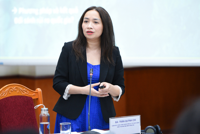 Ms. Tran Quynh Chi, Regional Director of Asia Landscape at the Sustainable Trade Initiative IDH shares her experience in developing the coffee landscape. Photo: Tung Dinh.