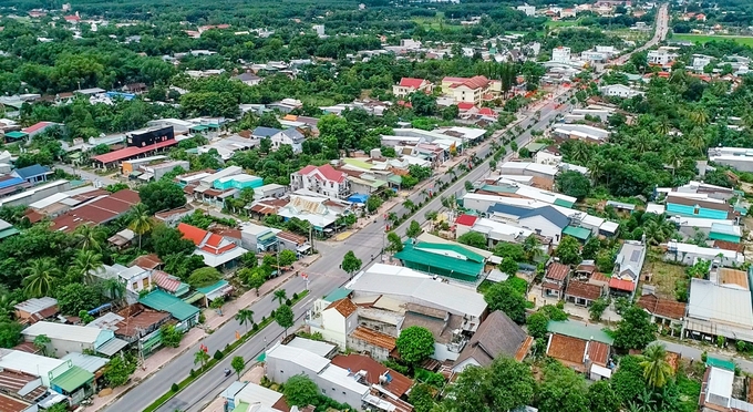 Xã Trà Tân, huyện Đức Linh là địa phương đầu tiên của tỉnh Bình Thuận đạt chuẩn nông thôn mới nâng cao. Ảnh: TL.