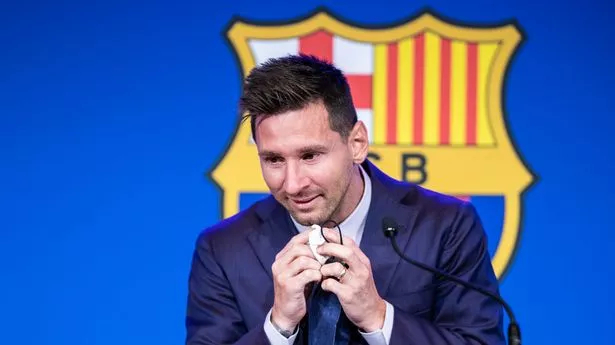 Lionel Messi trong ngày chia tay Barcelona. Ảnh: Express.