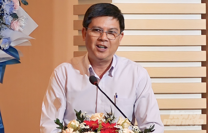 Tran Duy Tam Thanh, Deputy Director of the Department of Science and Technology of Ba Ria - Vung Tau province, delivered the opening speech. Photo: Minh Sang.