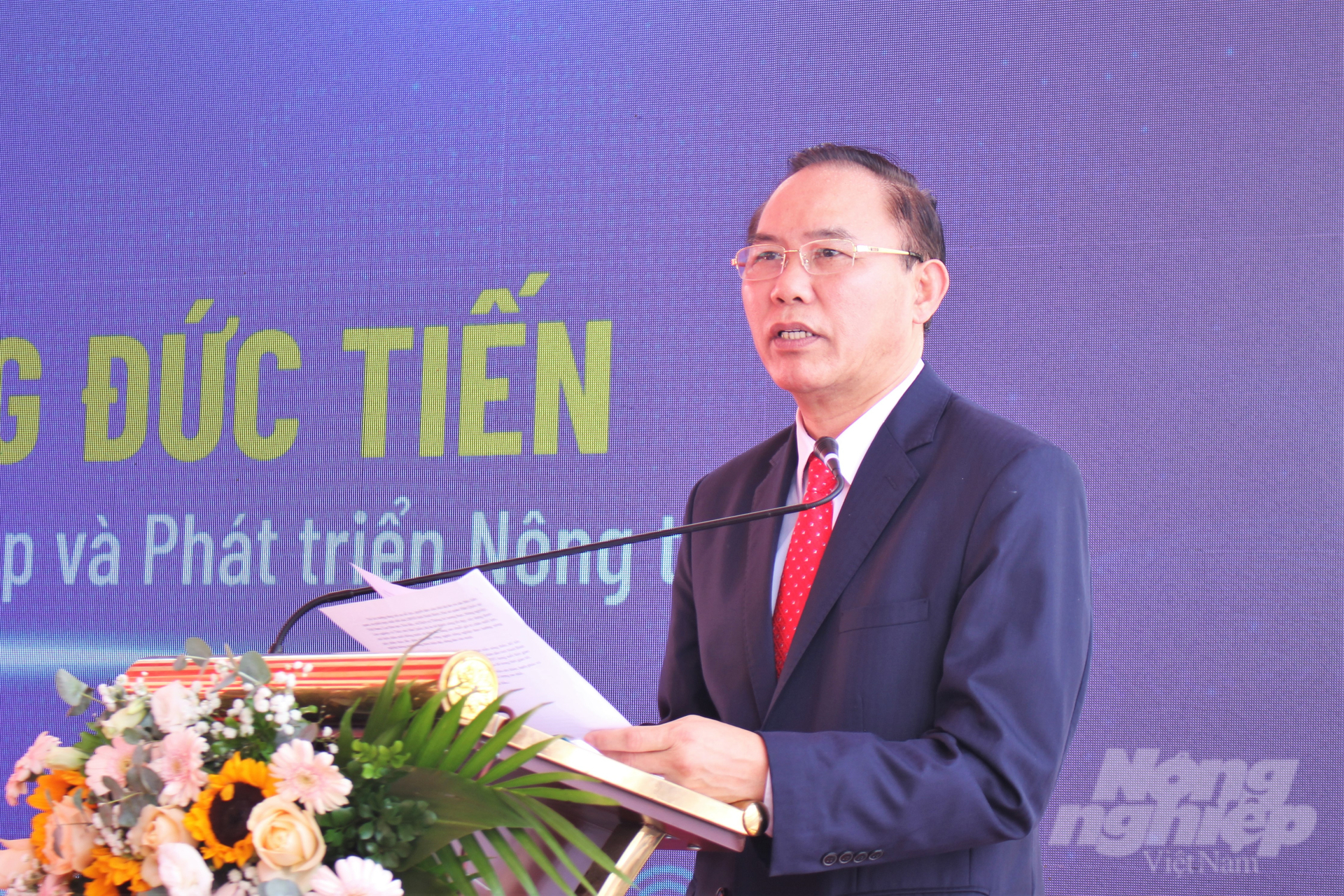 Deputy Minister of Agriculture and Rural Development Phung Duc Tien expects the project to create a typical clean agricultural product production and consumption model, with high competitiveness, increasing income for farmers. Photo: Trung Quan.