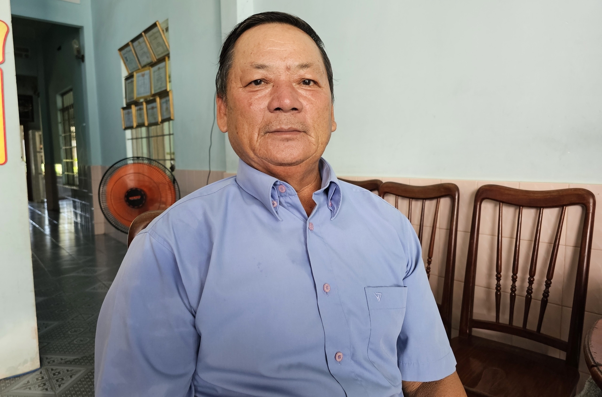 Ngư dân Nguyễn Trí Thành cho biết, nhờ nguồn vốn Agribank đã giúp ông làm nên sự nghiệp trong nghề đánh bắt thủy sản. Ảnh: KS.