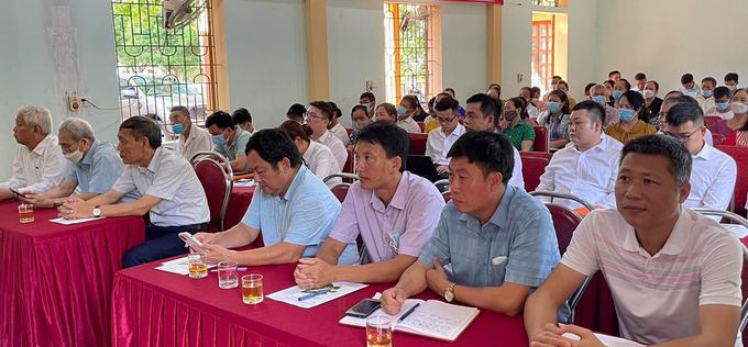Dissemination workshop on macadamia development organized by Nghe An Macadamia Branch in Nghia Duc commune, Nghia Dan district.