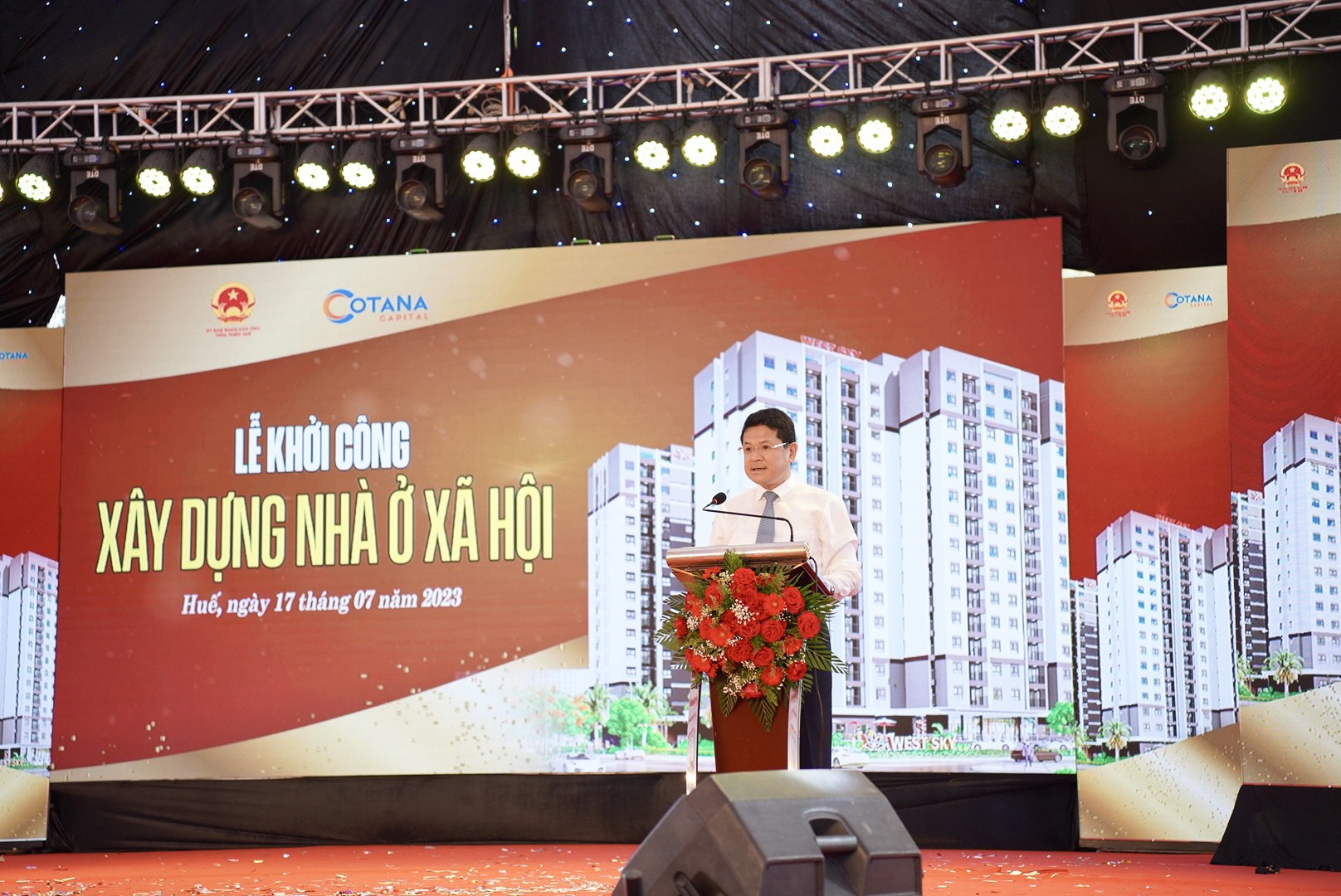 Ông Hoàng Hải Minh, Phó Chủ tịch UBND tỉnh Thừa Thiên - Huế đề nghị các cơ quan quản lý nhà nước về xây dựng tạo điều kiện thuận lợi cho nhà đầu tư trong quá trình triển khai xây dựng. Ảnh: CĐ.