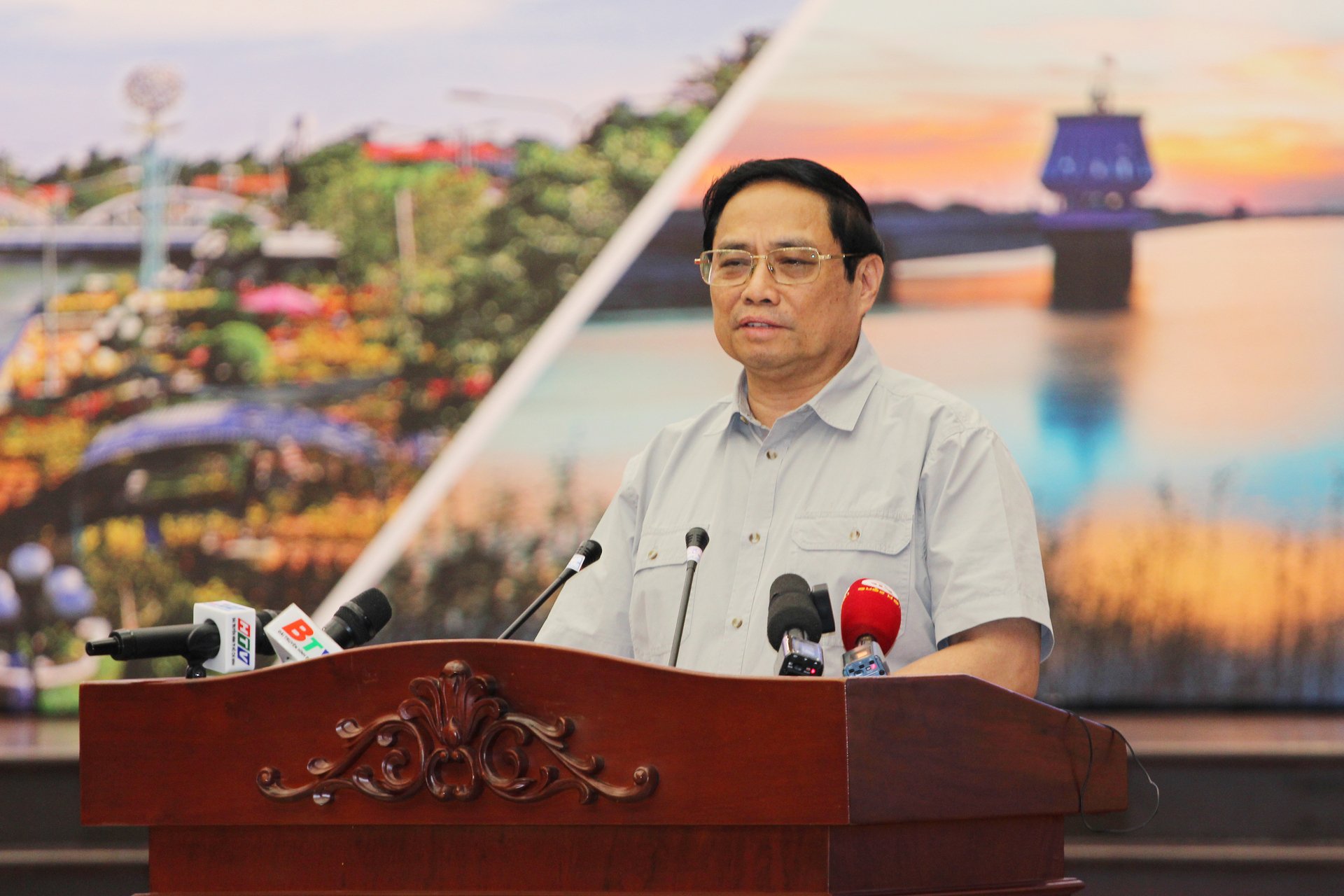 Thủ tướng Phạm Minh Chính kết luận Hội nghị Hội đồng điều phối vùng Đông Nam bộ ngày 18/7 tại TP.HCM. Ảnh: T.N.